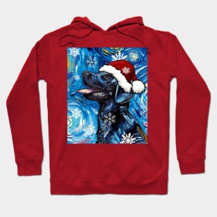 Black Labrador Santa Hoodie